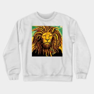 Impressionist painting of a lion Crewneck Sweatshirt